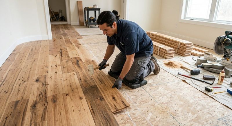 Hickory Floor Installation in Enfield, CT