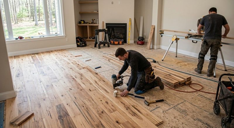 Hickory Floor Installation in Enfield, CT
