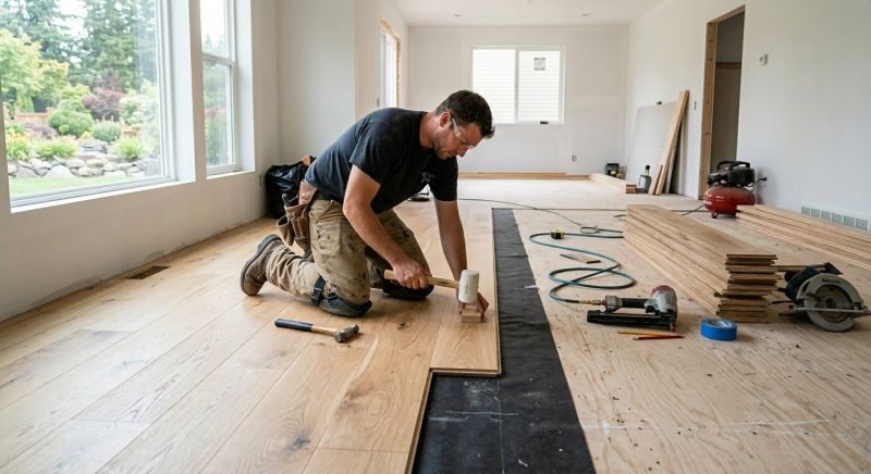 Hickory Floor Installation in Enfield, CT