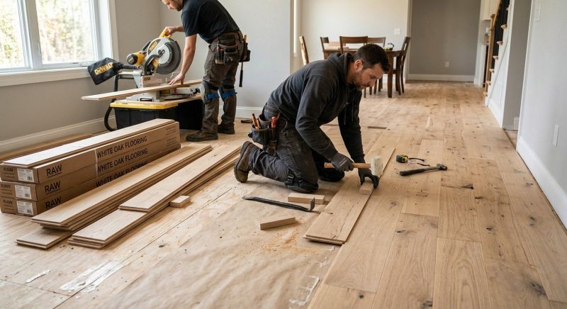 Oak Floor Installation in Ellington, CT