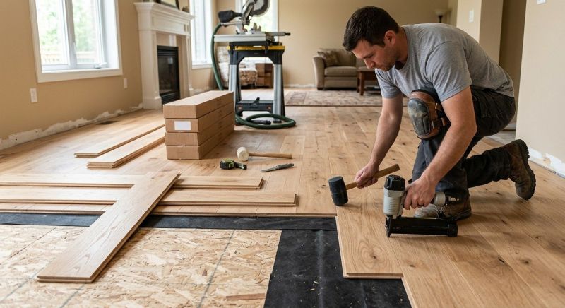 Oak Floor Installation in Storrs Mansfield, CT
