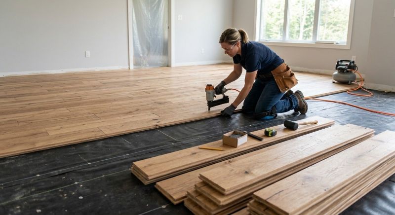 Wide Plank Floor Installation in Enfield, CT