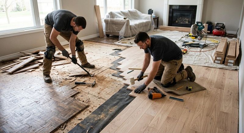 Wood Floor Replacement in Riverton, CT